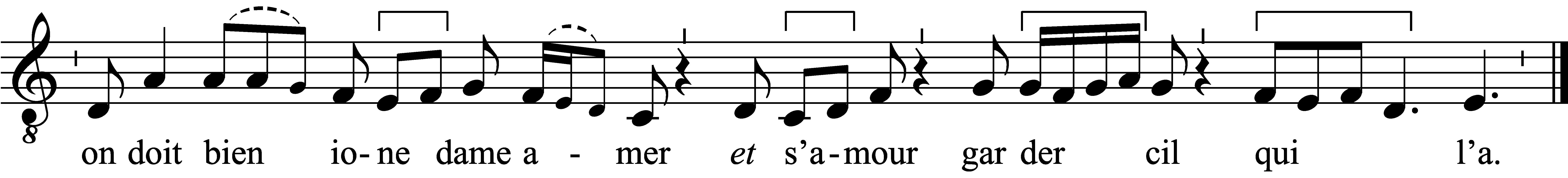 Refrain musical notation